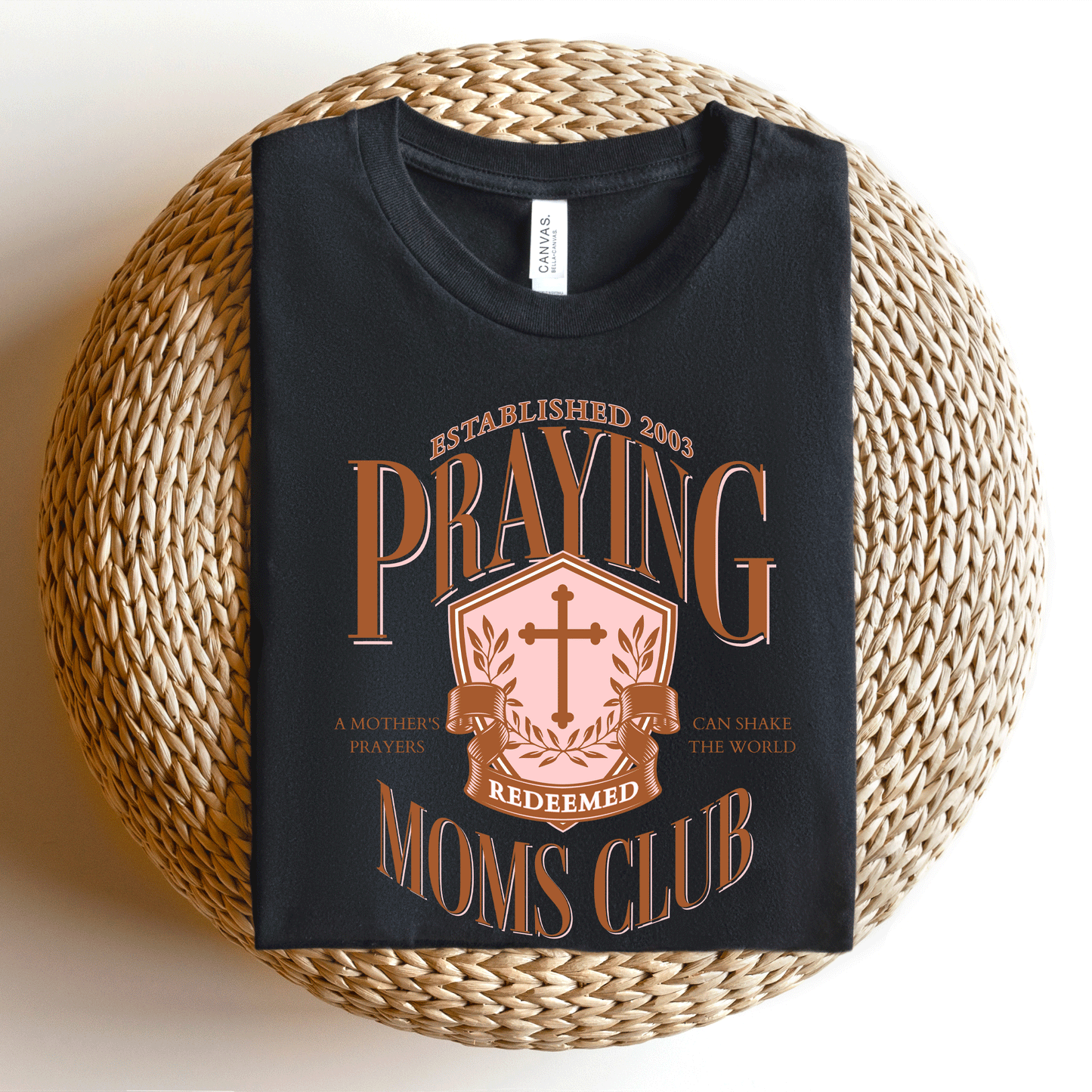 Praying Moms Club Cross | Short Sleeve Crew Neck