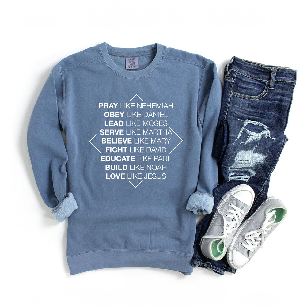 Spiritual Super Role Models | Garment Dyed Sweatshirt