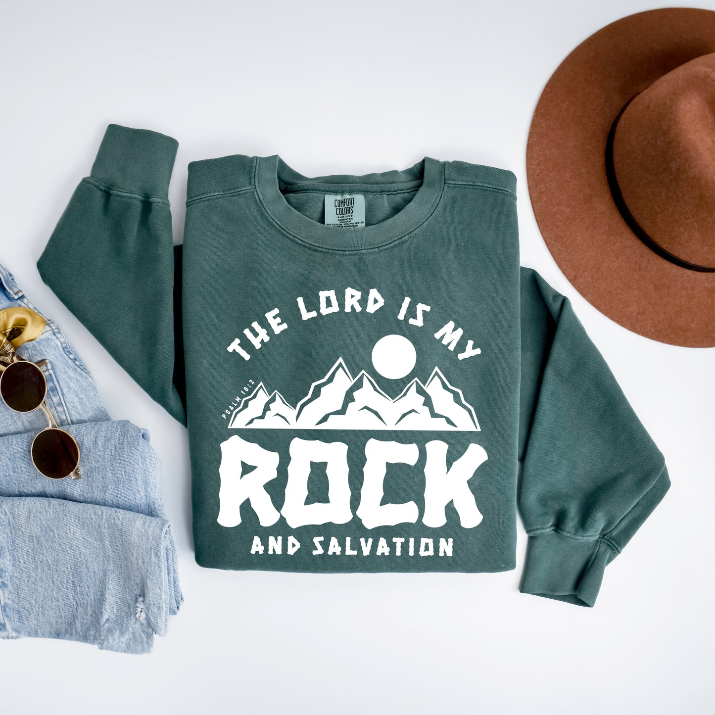 The Lord Is My Rock | Garment Dyed Sweatshirt