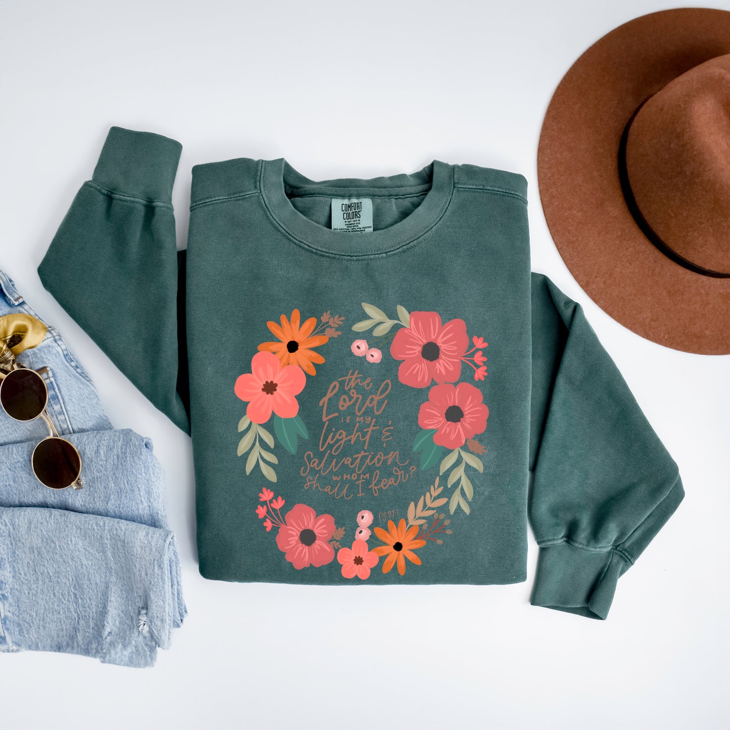 The Lord Is My Light | Garment Dyed Sweatshirt