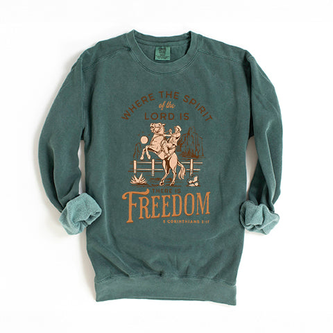 Spirit Of The Lord Freedom | Garment Dyed Sweatshirt