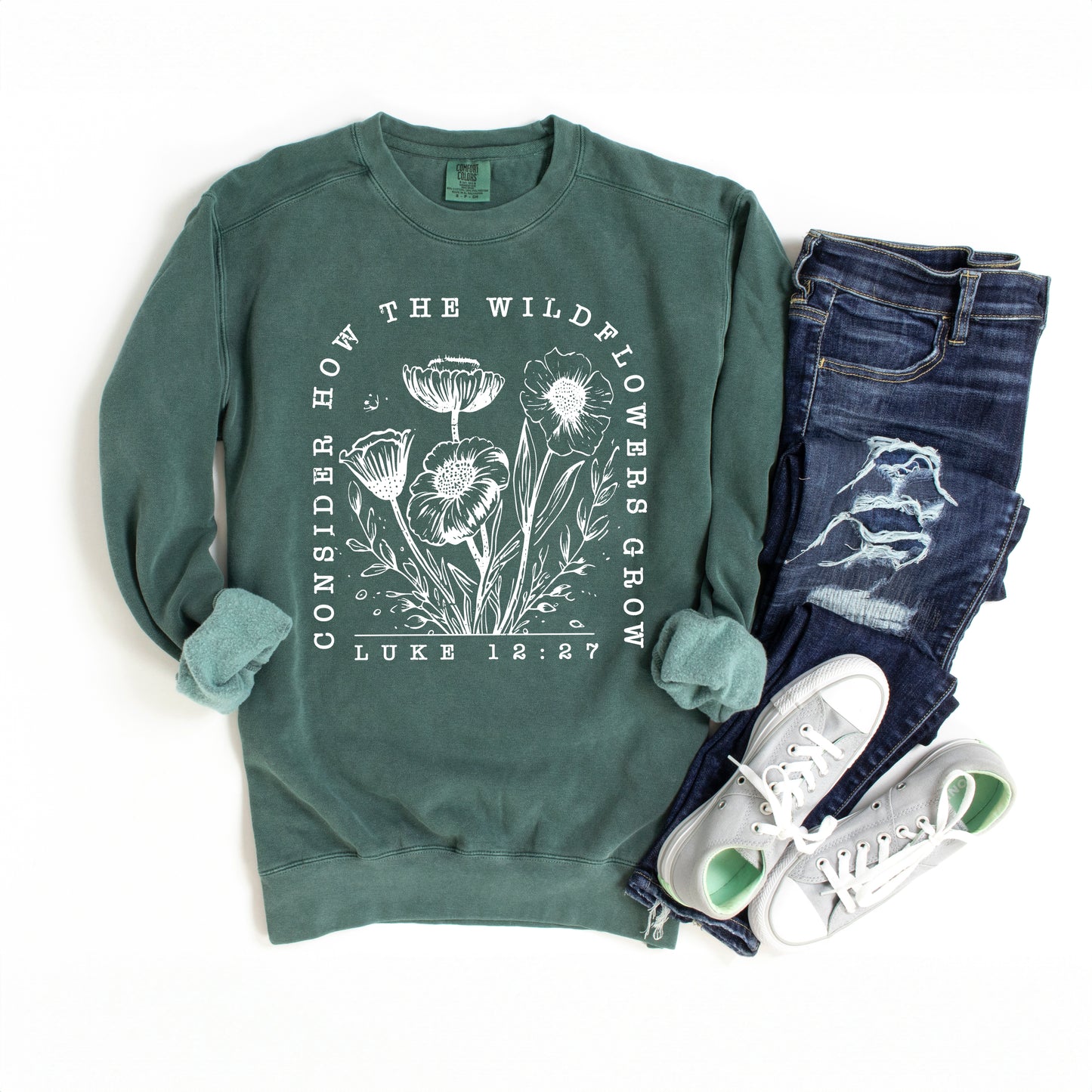 Wildflowers Grow | Garment Dyed Sweatshirt