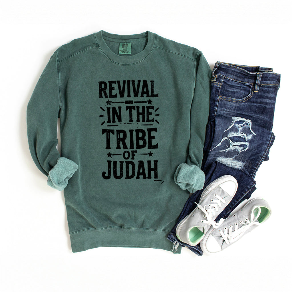Revival In The Tribe | Garment Dyed Sweatshirt
