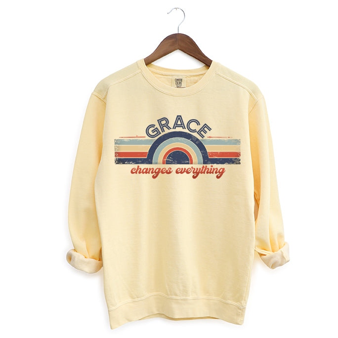Grace Changes Everything Colorful | Garment Dyed Sweatshirt