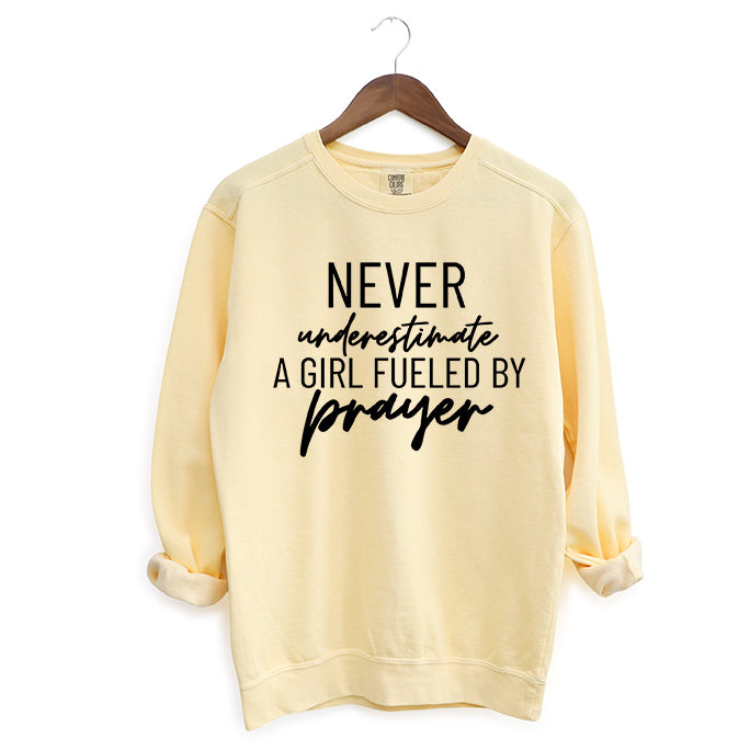 Never Underestimate a Girl | Garment Dyed Sweatshirt