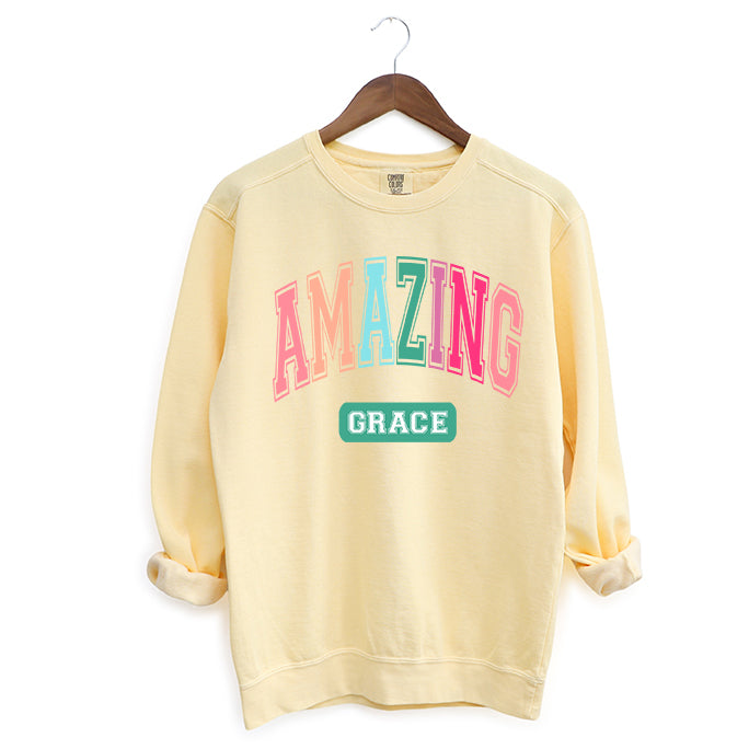 Grace Block Colorful | Garment Dyed Sweatshirt