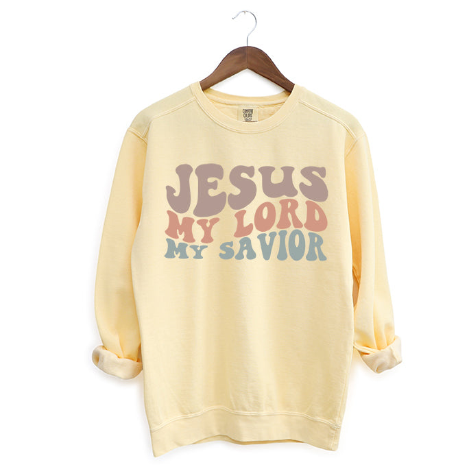 Jesus My Lord Wavy | Garment Dyed Sweatshirt