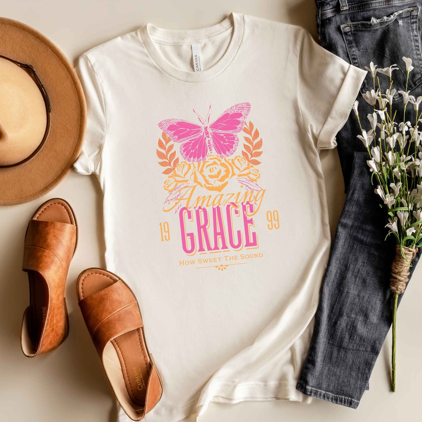 Amazing Grace Butterfly | Short Sleeve Crew Neck