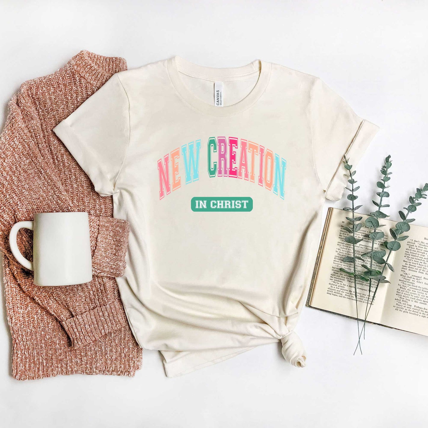 New Creation In Christ Colorful | Short Sleeve Crew Neck