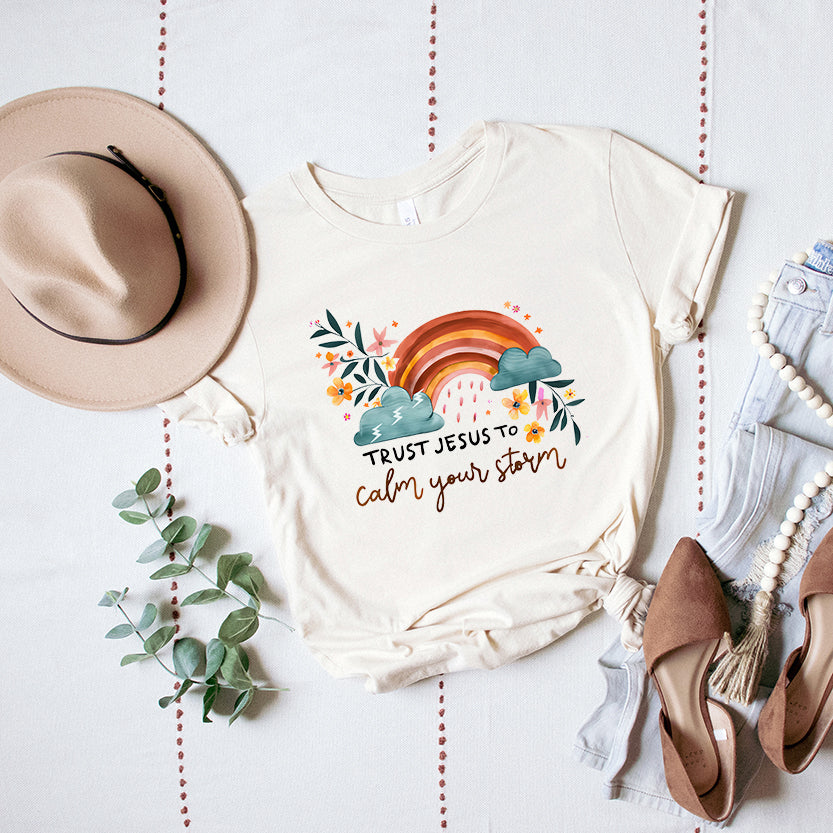 Trust Jesus Rainbow | Short Sleeve Crew Neck