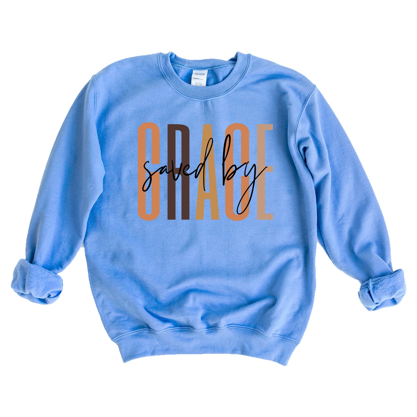 Saved By Grace Cursive | Sweatshirt