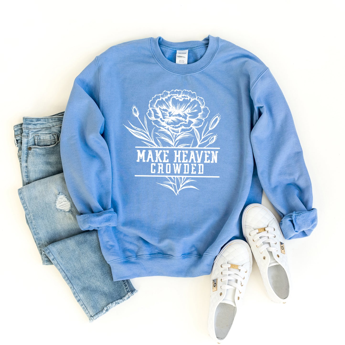 Make Heaven Crowded Flower | Graphic Sweatshirt