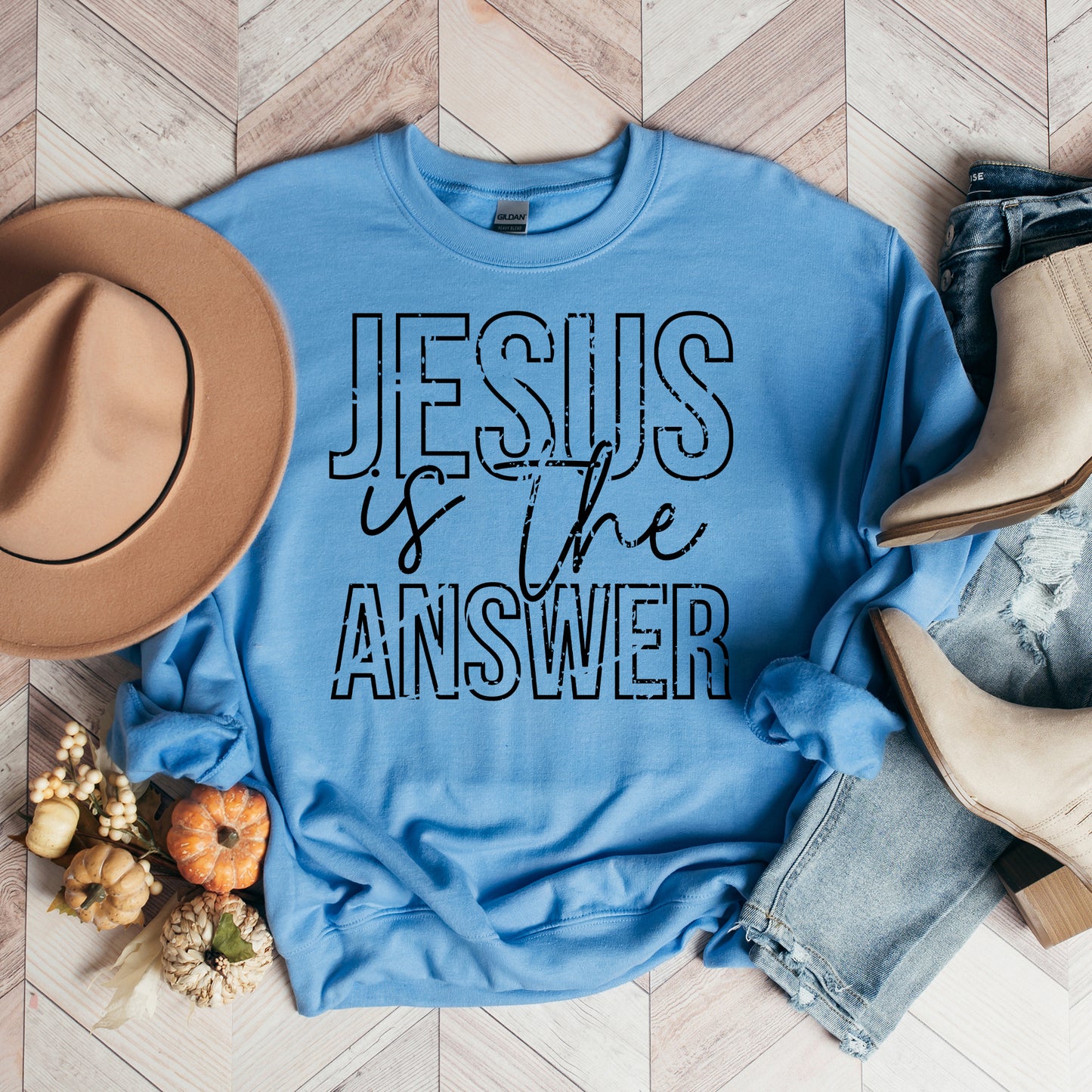 Jesus Is The Answer Block | Sweatshirt