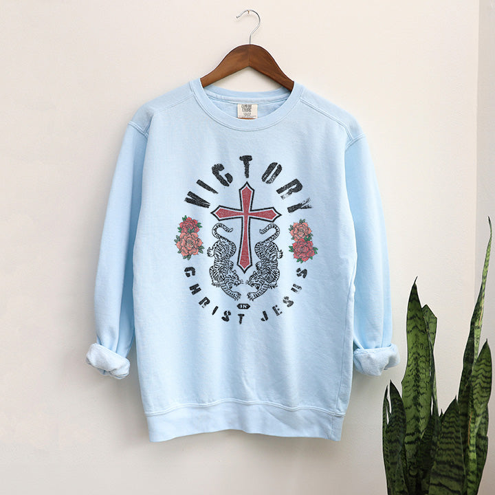 Victory Cross | Garment Dyed Sweatshirt