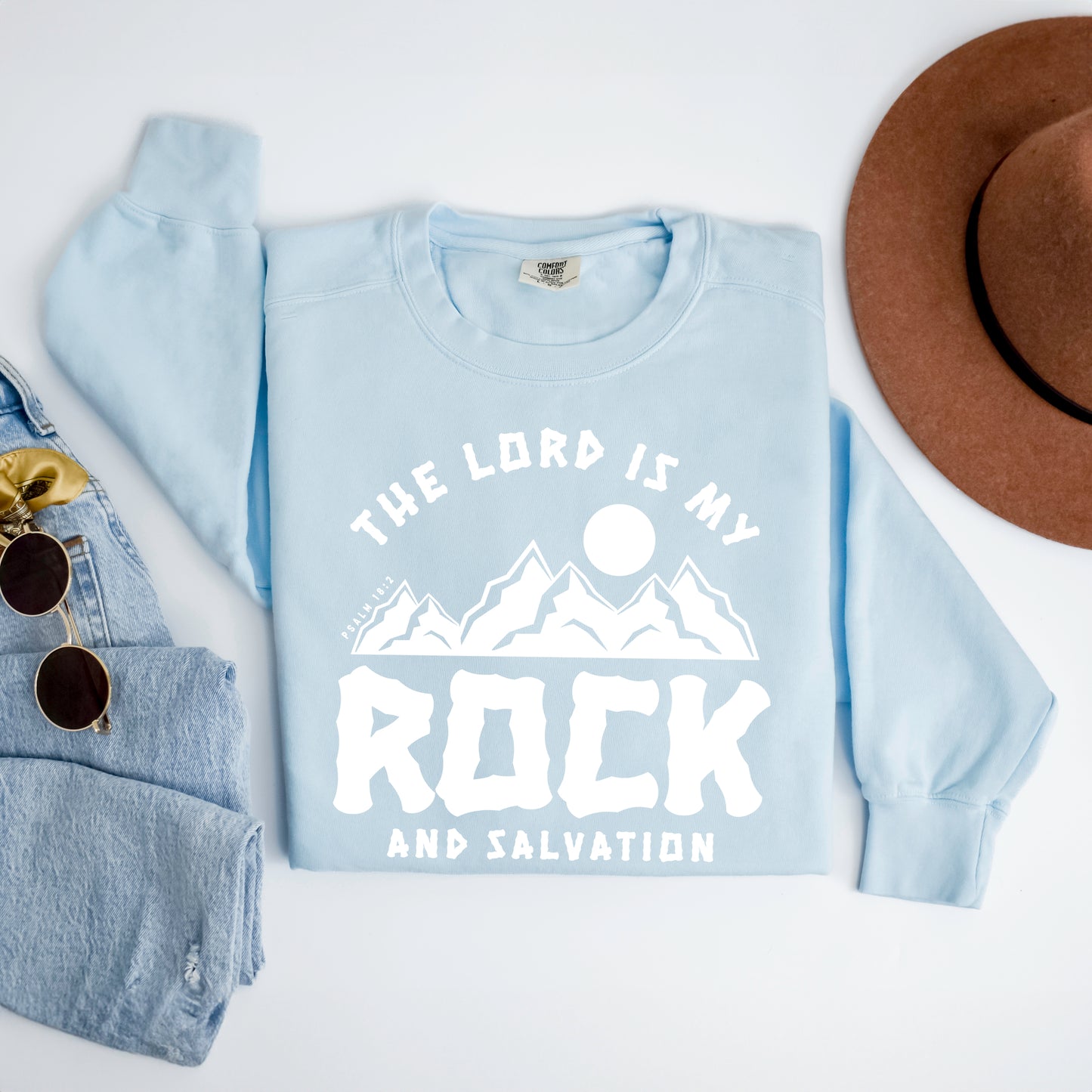 The Lord Is My Rock | Garment Dyed Sweatshirt