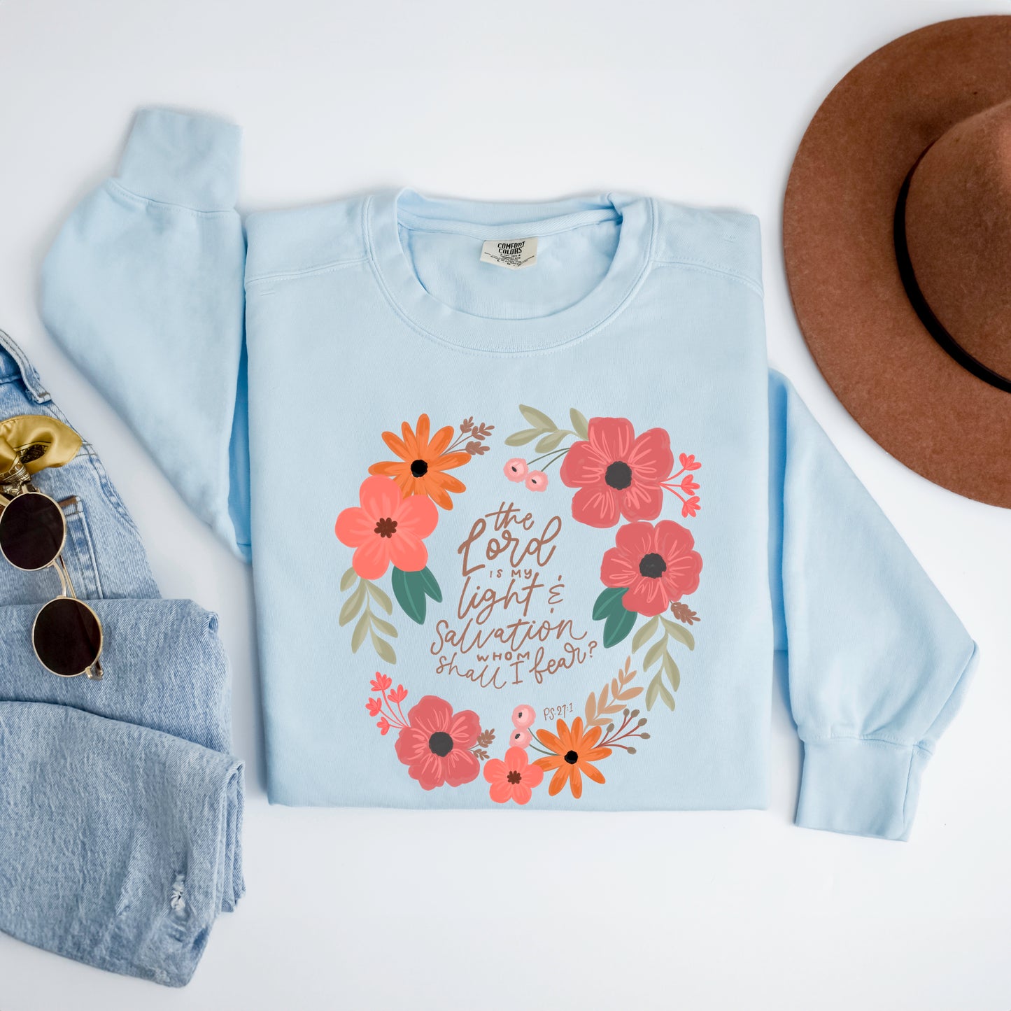 The Lord Is My Light | Garment Dyed Sweatshirt