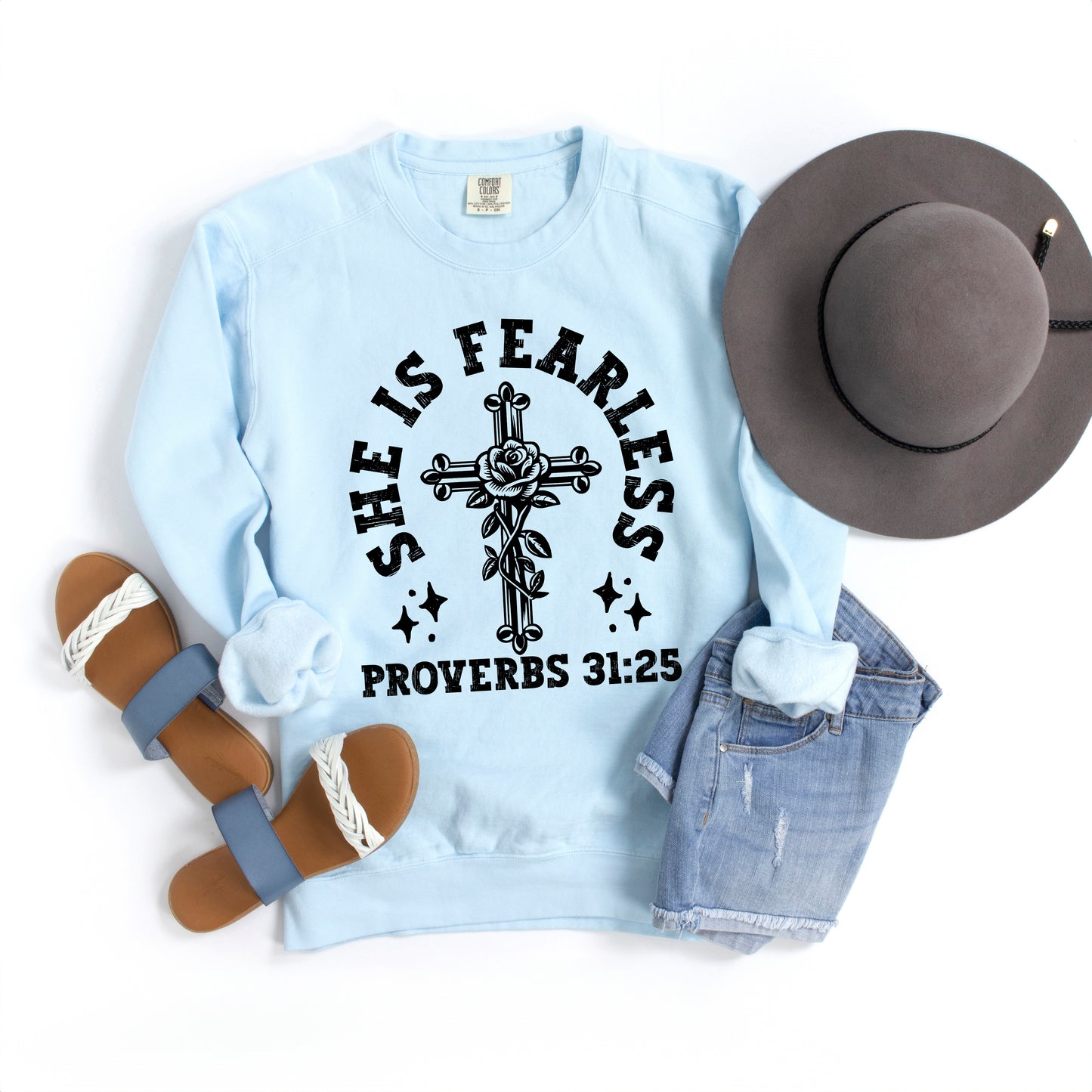 She Is Fearless | Garment Dyed Sweatshirt
