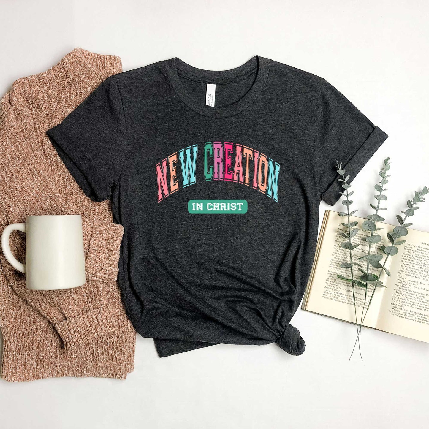 New Creation In Christ Colorful | Short Sleeve Crew Neck