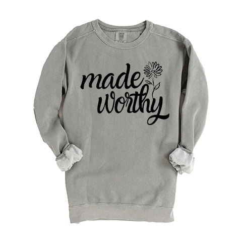 Made Worthy Flower | Garment Dyed Sweatshirt