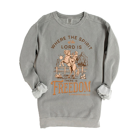 Spirit Of The Lord Freedom | Garment Dyed Sweatshirt