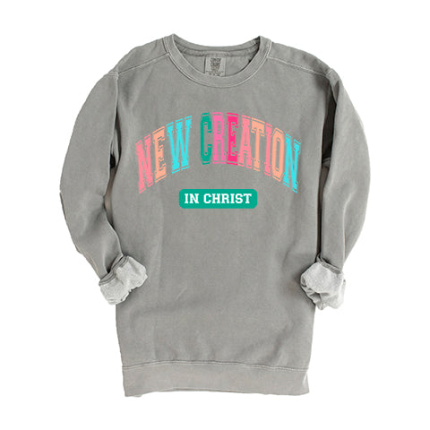 New Creation In Christ Colorful | Garment Dyed Sweatshirt