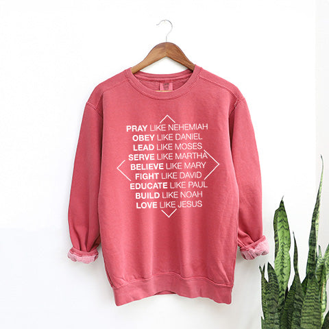 Spiritual Super Role Models | Garment Dyed Sweatshirt