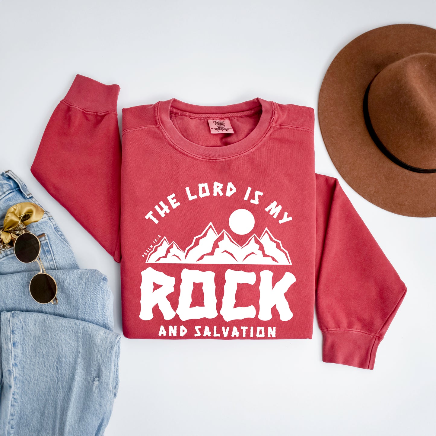 The Lord Is My Rock | Garment Dyed Sweatshirt