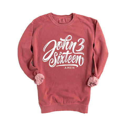 John 3 Sixteen | Garment Dyed Sweatshirt