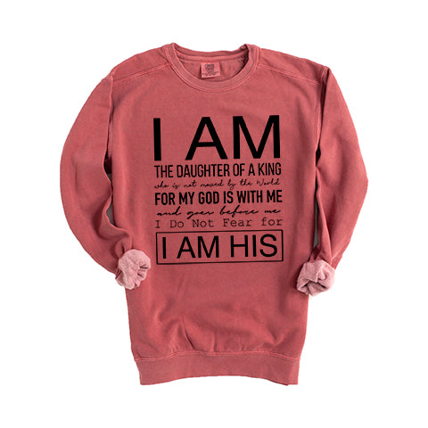 I Am The Daughter Of A King | Garment Dyed Sweatshirt