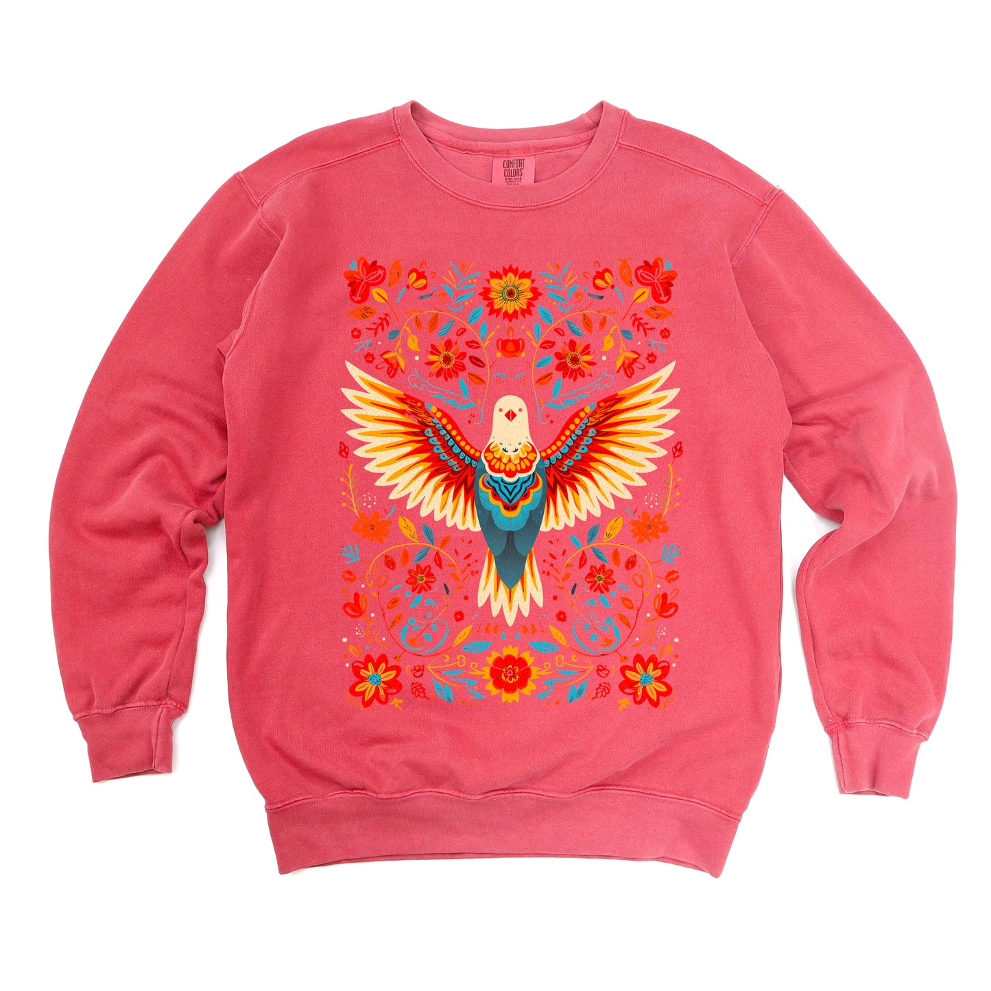 Holy Spirit Dove Floral | Garment Dyed Sweatshirt