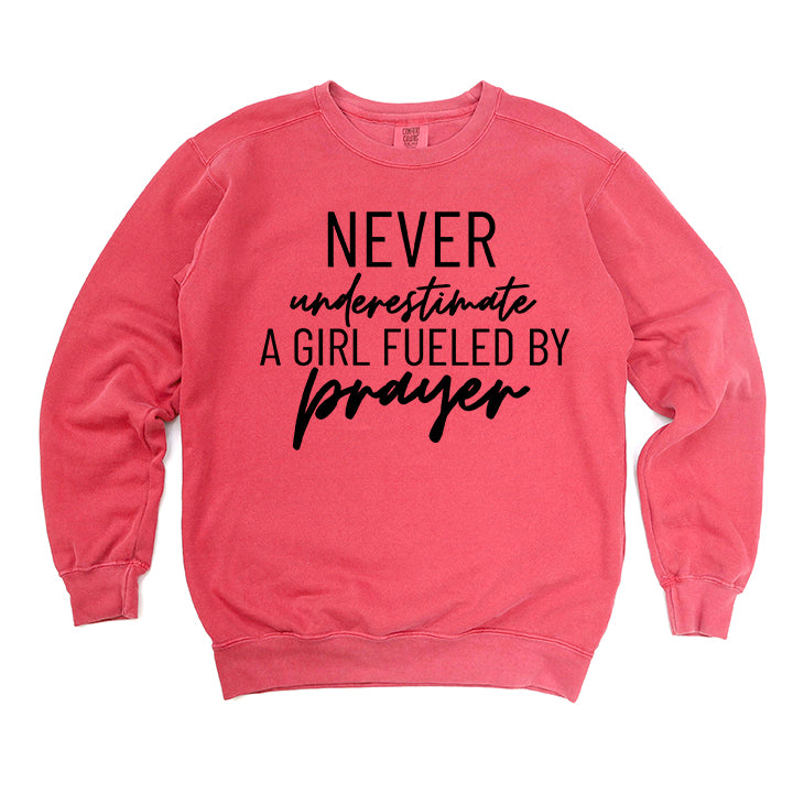 Never Underestimate a Girl | Garment Dyed Sweatshirt