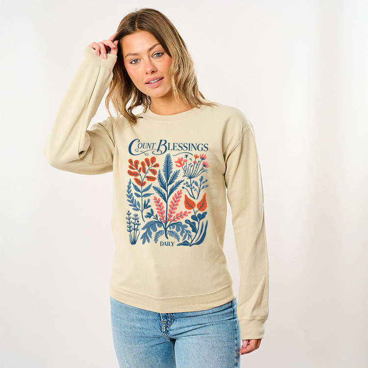 Count Blessings Daily | Graphic Sweatshirt