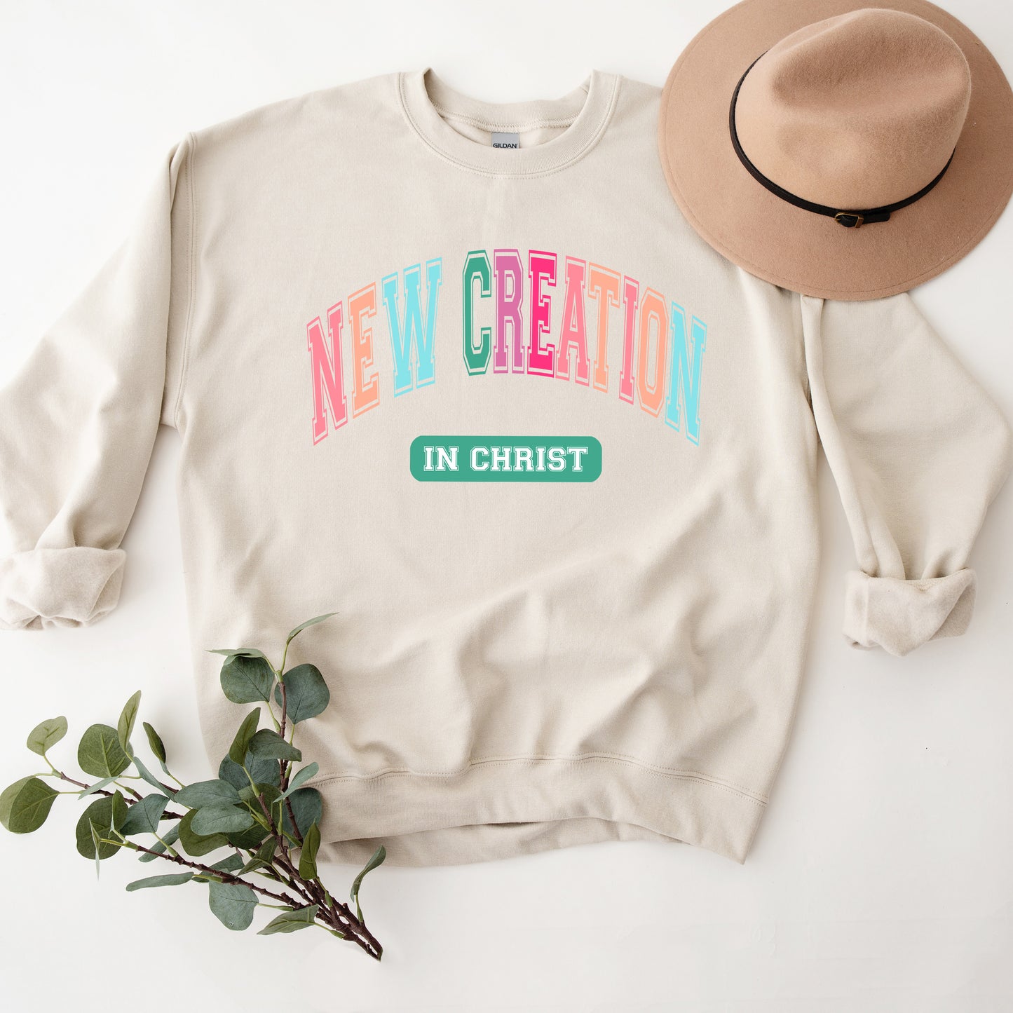 New Creation In Christ Colorful | Graphic Sweatshirt