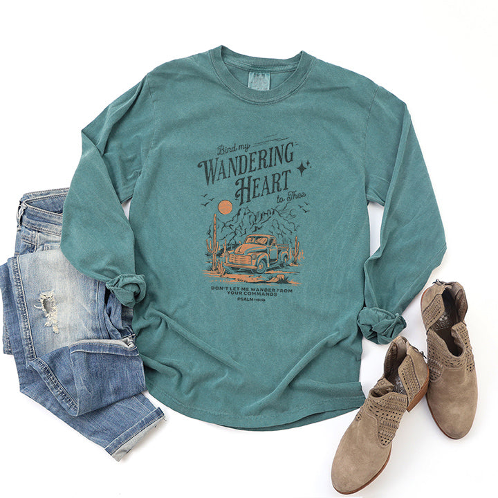 Bind My Wandering Heart | Garment Dyed Long Sleeve