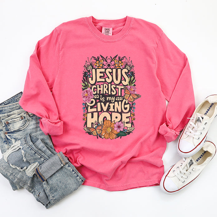 Jesus Is My Hope | Garment Dyed Long Sleeve