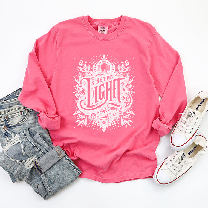 Be The Light Script | Garment Dyed Long Sleeve