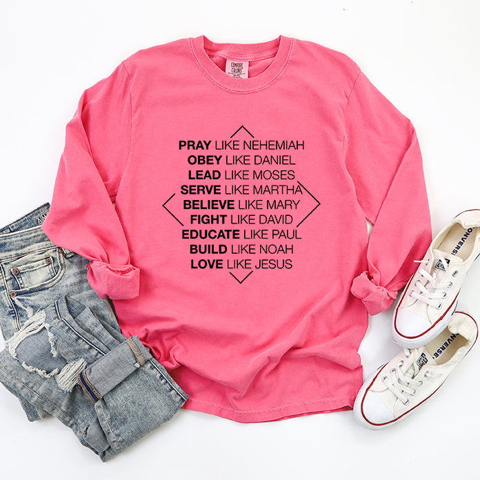 Spiritual Super Role Models | Garment Dyed Long Sleeve