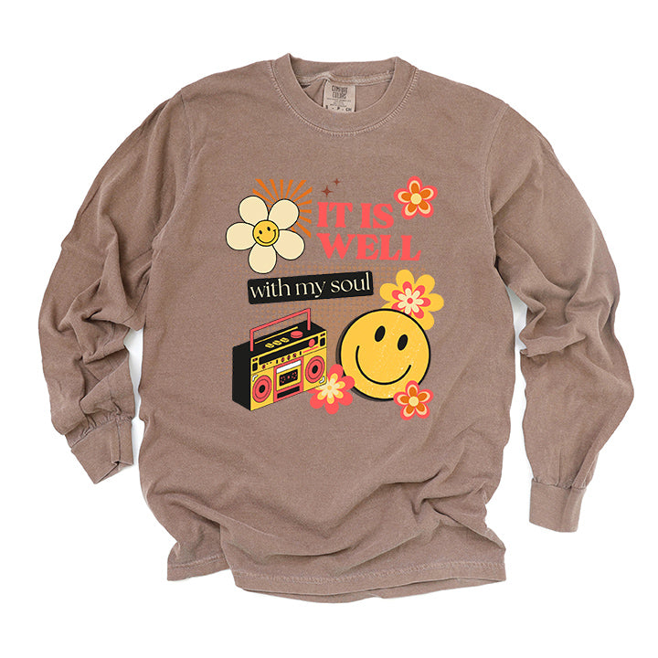 It Is Well Flower | Garment Dyed Long Sleeve