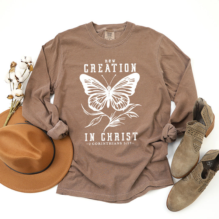 New Creation In Christ Butterfly | Garment Dyed Long Sleeve