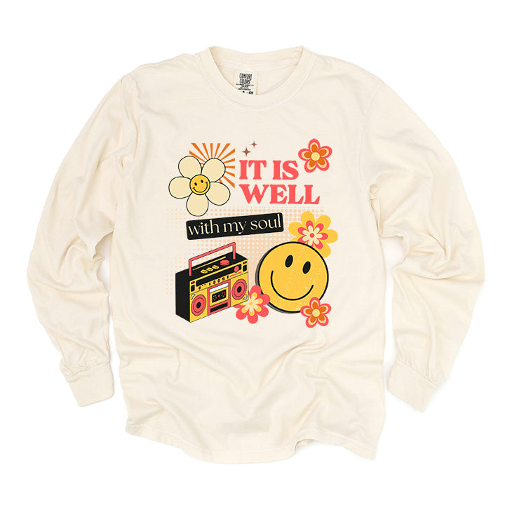 It Is Well Flower | Garment Dyed Long Sleeve