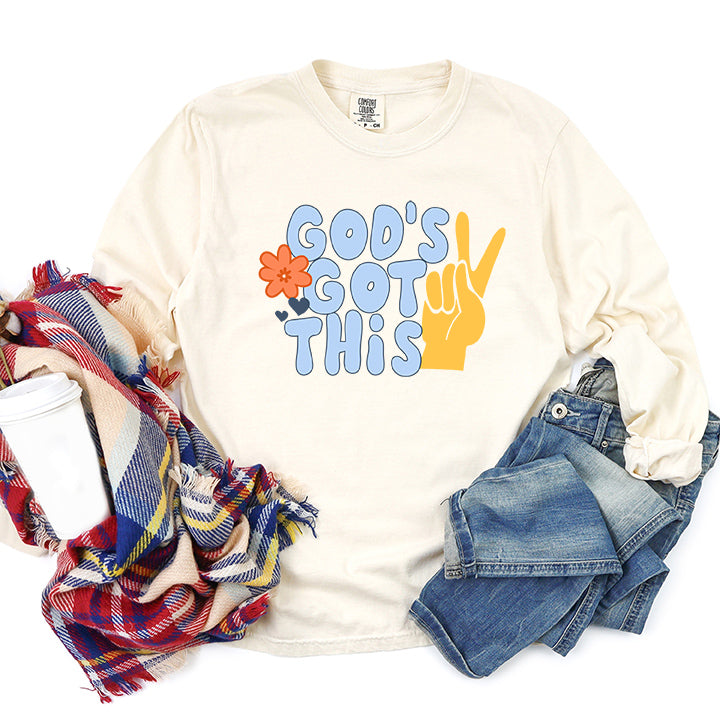 God's Got This | Garment Dyed Long Sleeve