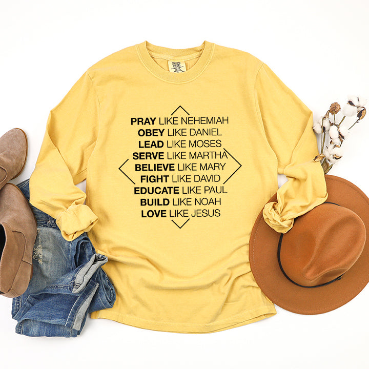 Spiritual Super Role Models | Garment Dyed Long Sleeve