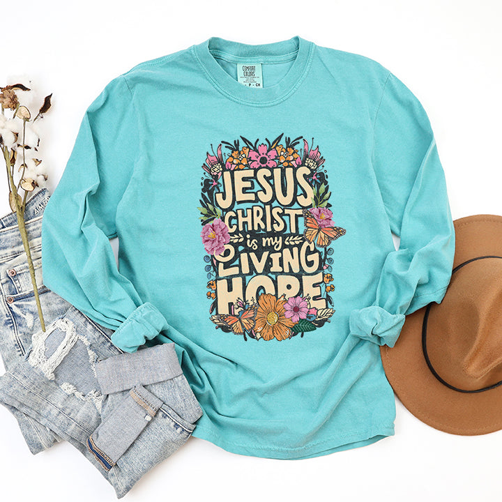 Jesus Is My Hope | Garment Dyed Long Sleeve