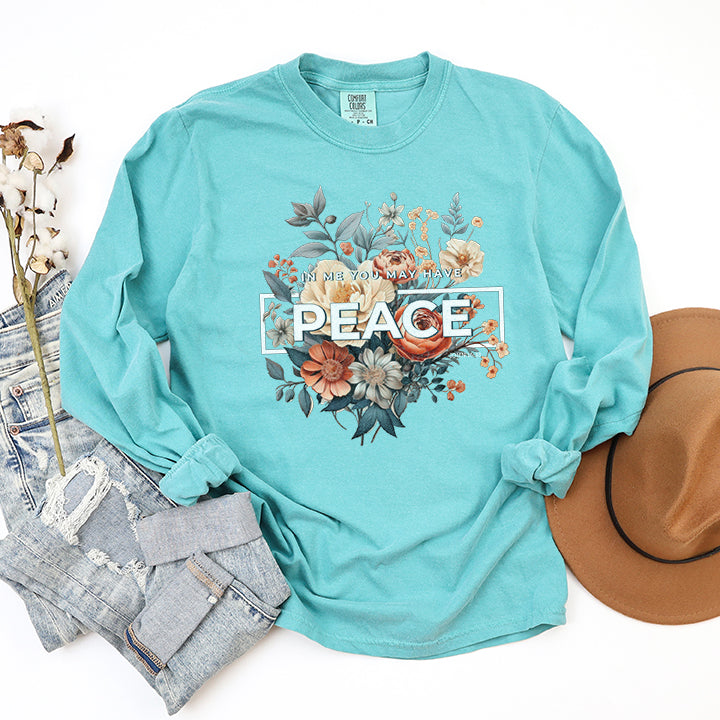 In Me You May Have Peace | Garment Dyed Long Sleeve