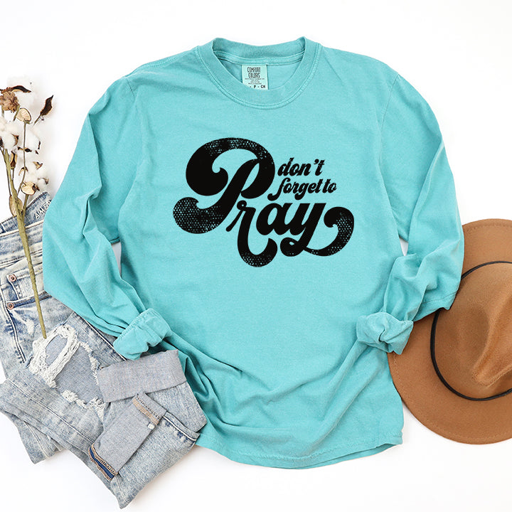 Don't Forget To Pray | Garment Dyed Long Sleeve