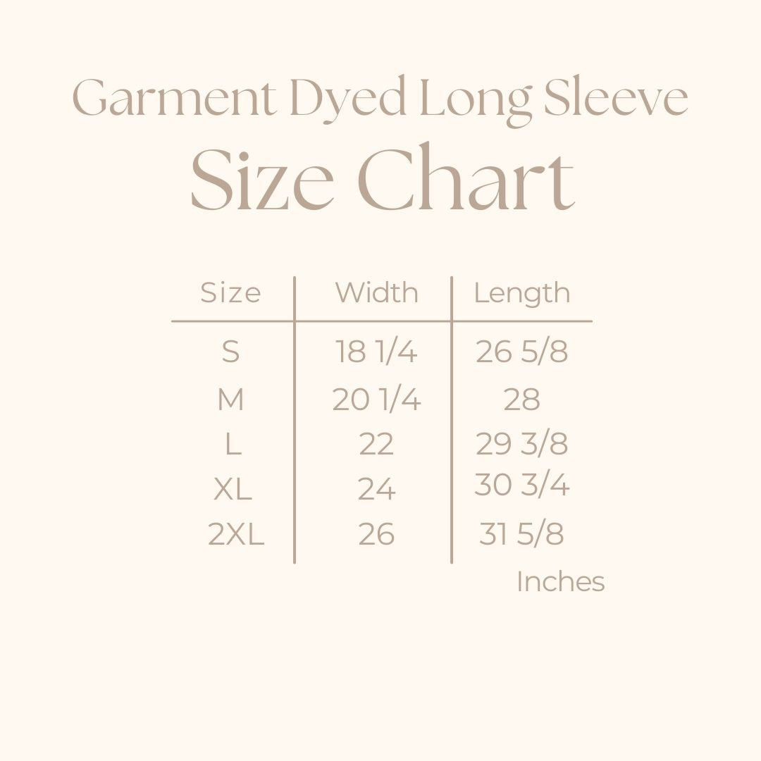 Abide Curved | Garment Dyed Long Sleeve