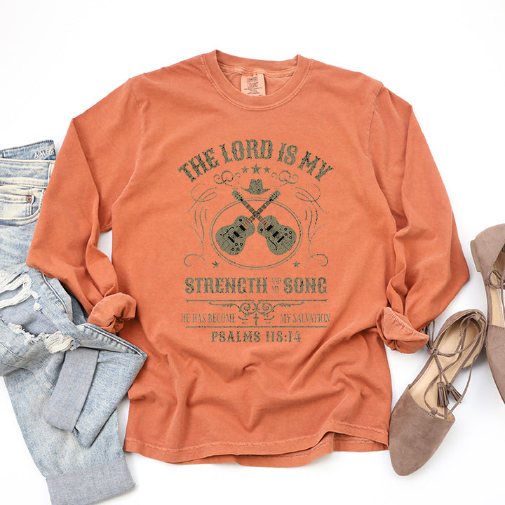 The Lord Is My Strength | Garment Dyed Long Sleeve