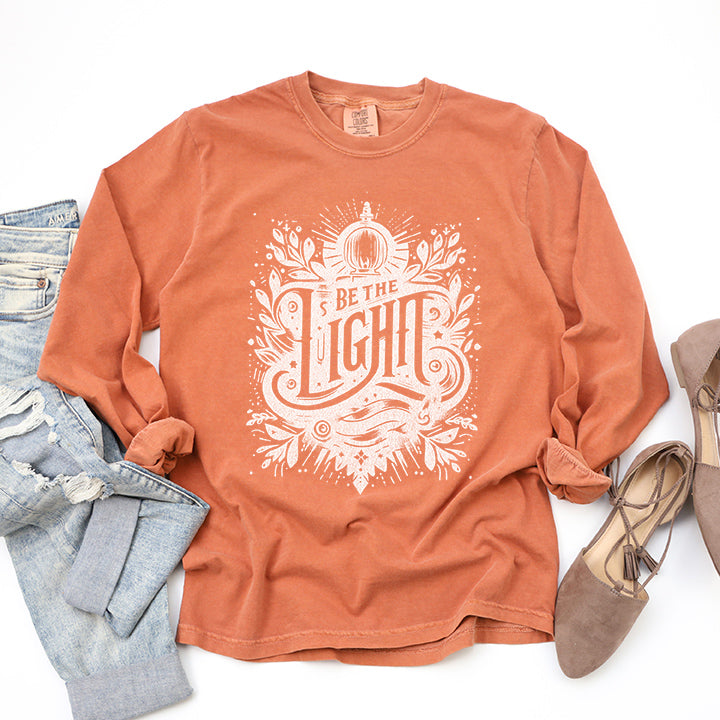 Be The Light Script | Garment Dyed Long Sleeve