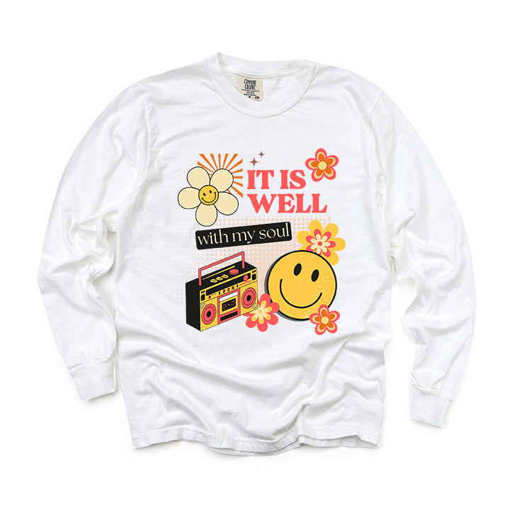 It Is Well Flower | Garment Dyed Long Sleeve