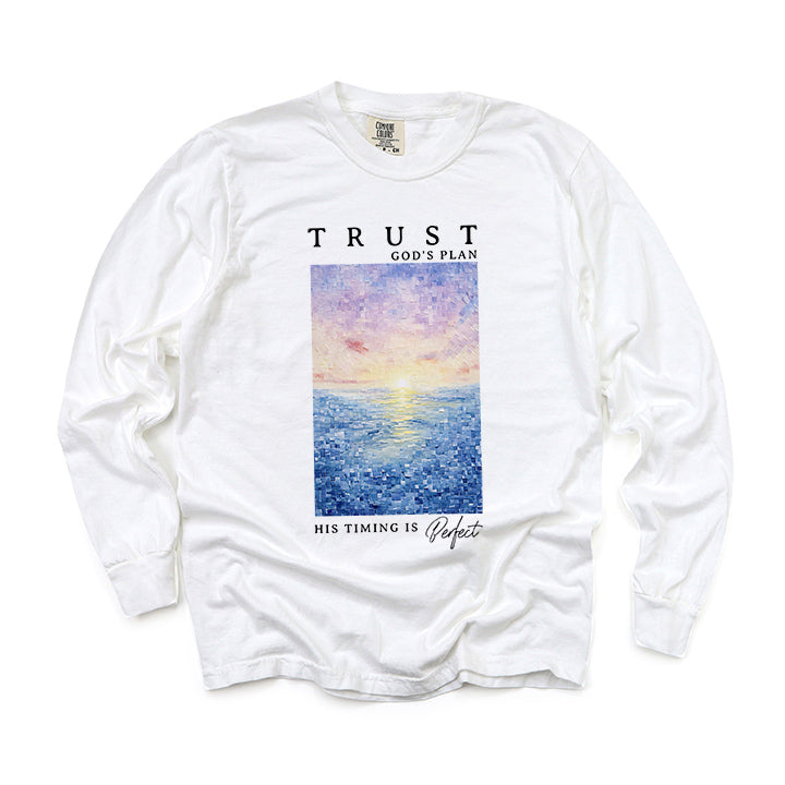 Trust God's Plan | Garment Dyed Long Sleeve